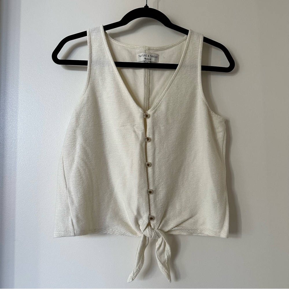 Madewell - Texture & Thread Button-Front Tank Top - Picture 5 of 7